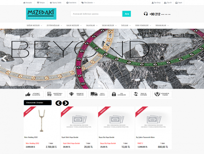 Mezedaki E-Ticaret Sitesi Web Tasarım