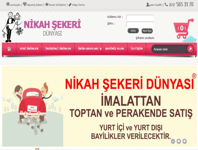 Nikah Şekeri Dünyası E-Ticaret Sitesi Web Tasarım